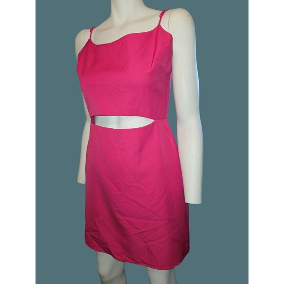 WAYF Pink Sleeveless Cutout Mini Dress Adjustable Straps Women Size M - Picture 2 of 9